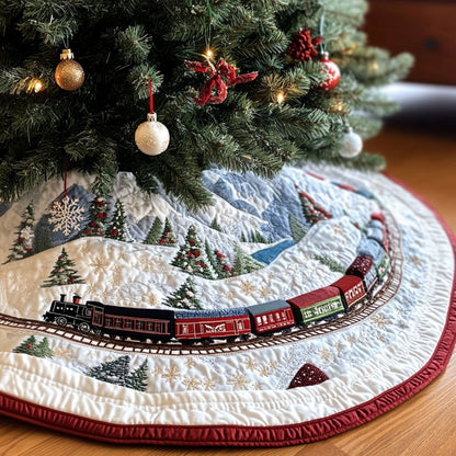 Luminous Tranquility Quilted Christmas Tree Skirt VTQ-Myprintsy