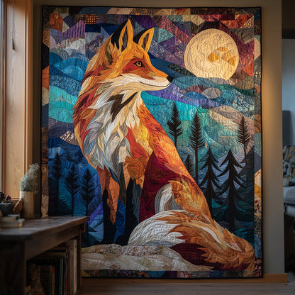 Lunar Fox Quilted Blanket VTQ-Myprintsy