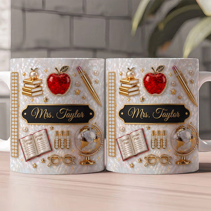 Luxury Teacher Name - Personalized Ceramic Coffee Mug-Myprintsy