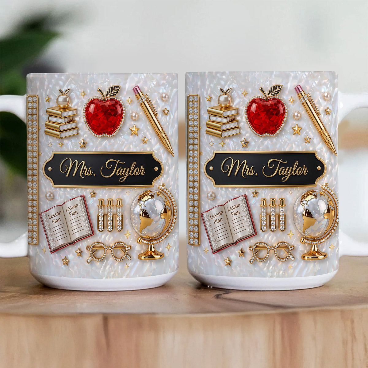 Luxury Teacher Name - Personalized Ceramic Coffee Mug-Myprintsy