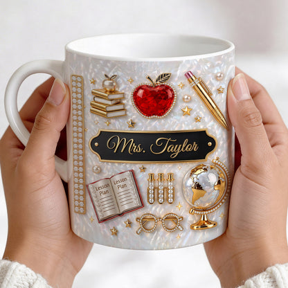 Luxury Teacher Name - Personalized Ceramic Coffee Mug-Myprintsy
