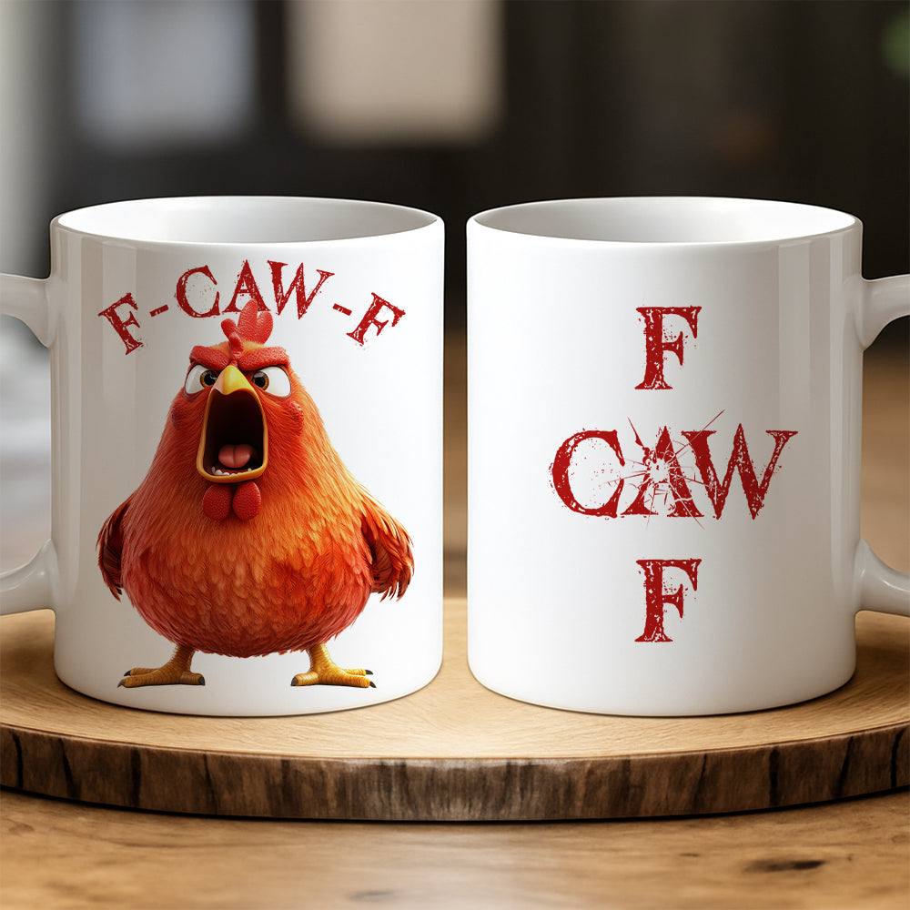 Funny Mug - F-Caw-F Crow Joke - For Coworkers, Friends - Personalized Mug