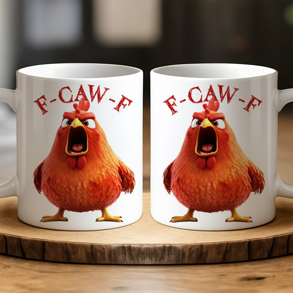 Funny Mug - F-Caw-F Crow Joke - Gift For Family Members, Coworkers, Friends - Personalized Mug