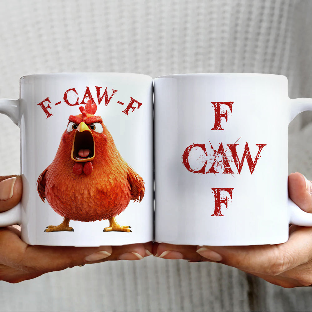 Funny Mug - F-Caw-F Crow Joke - For Coworkers, Friends - Personalized Mug