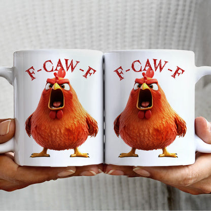 Funny Mug - F-Caw-F Crow Joke - Gift For Family Members, Coworkers, Friends - Personalized Mug