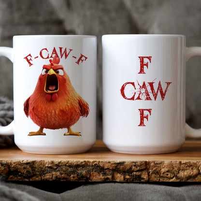Funny Mug - F-Caw-F Crow Joke - For Coworkers, Friends - Personalized Mug
