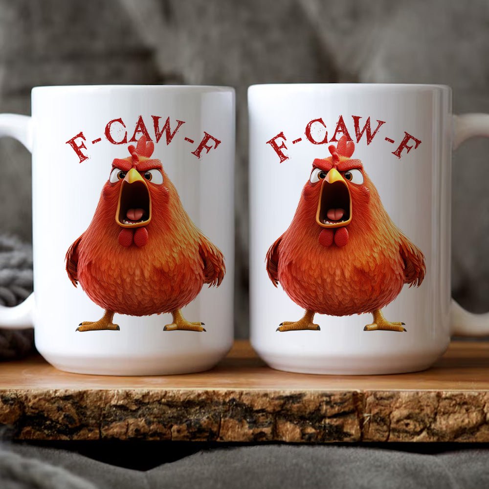 [test] Funny Mug - F-Caw-F Crow Joke - Gift For Coworkers, Friends - Personalized Mug