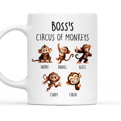 Boss's Circus Of Monkeys - Personalized Funny Mug