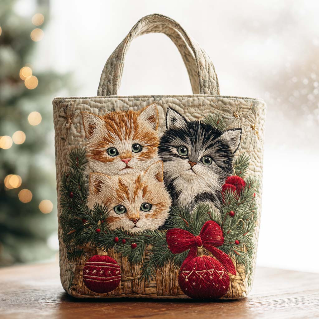 Magic Cat Quilted Tote Bag VTQ-Myprintsy