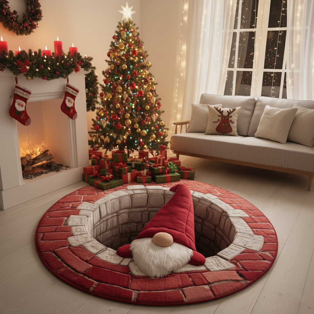 Magic Gnome Quilted Round Mat VTQ-Myprintsy