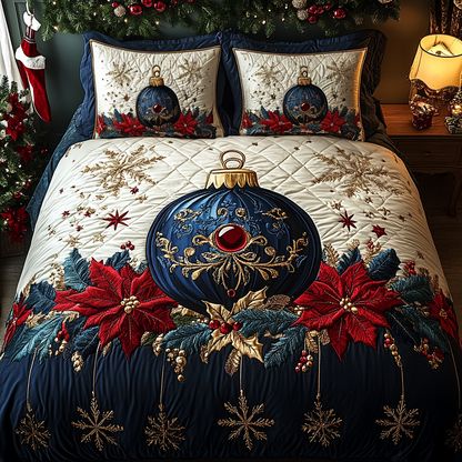 Majestic Christmas Glow -Piece Quilted Bedding Set VTQ-Myprintsy