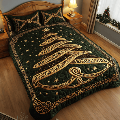Majestic Christmas Tree -Piece Quilted Bedding Set VTQ-Myprintsy