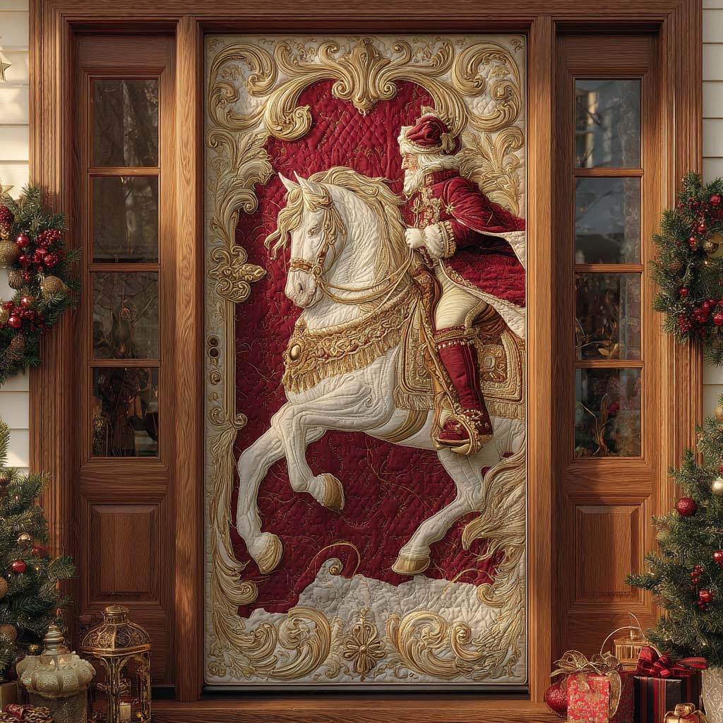 Majestic Holiday Stallion Quilted Door Cover VTQ-Myprintsy