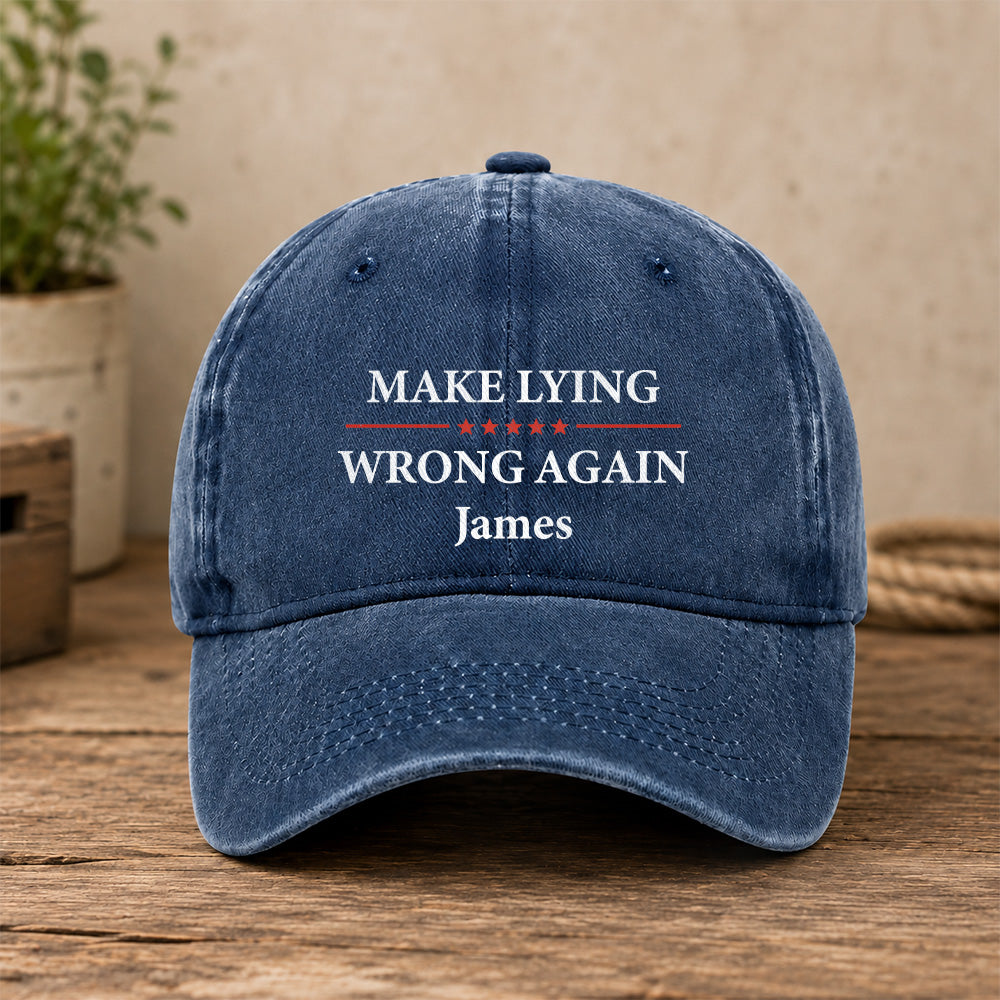 Make Lying Wrong Again - Personalized Classic Cap-Myprintsy