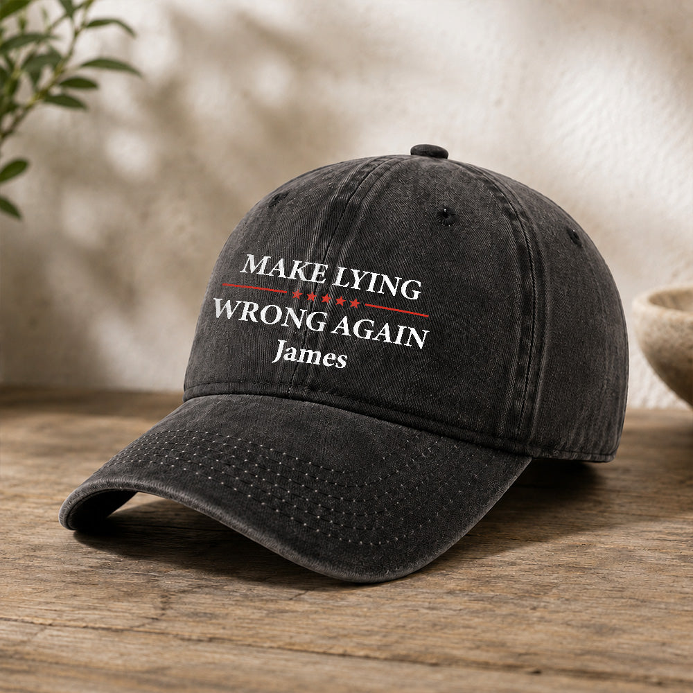 Make Lying Wrong Again - Personalized Classic Cap-Myprintsy
