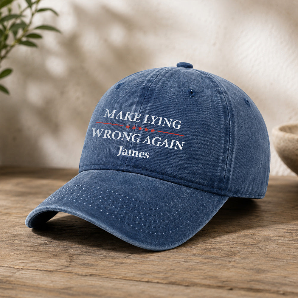 Make Lying Wrong Again - Personalized Classic Cap-Myprintsy