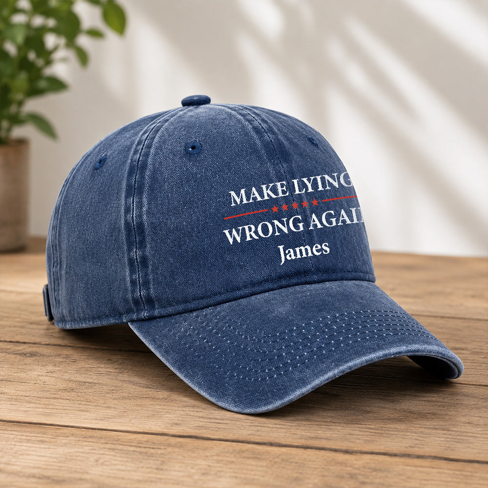 Make Lying Wrong Again - Personalized Classic Cap-Myprintsy