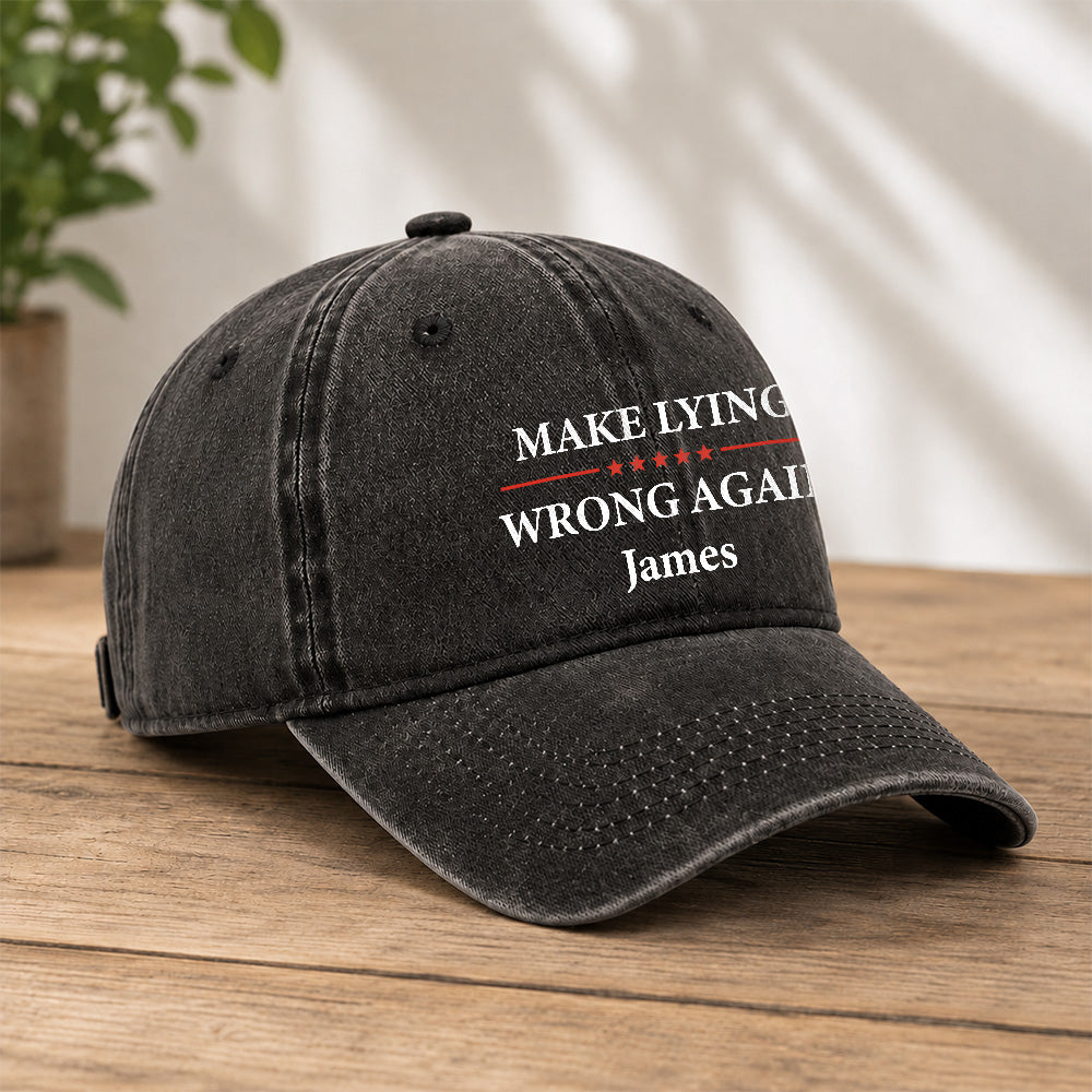 Make Lying Wrong Again - Personalized Classic Cap-Myprintsy
