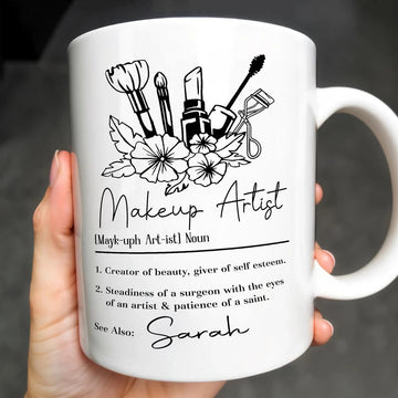 Makeup Artist Creator Of Beauty - Personalized Coffee Mug - Gift For Makeup Lovers-Myprintsy