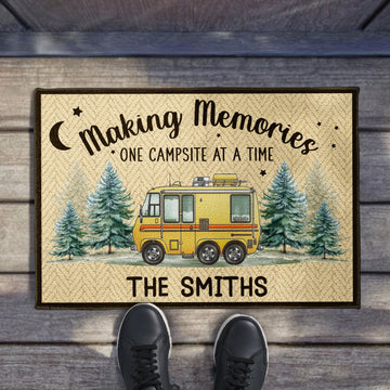 Making Memories One Campsite At A Time - Personalized Doormat - Gift For Camping-Myprintsy