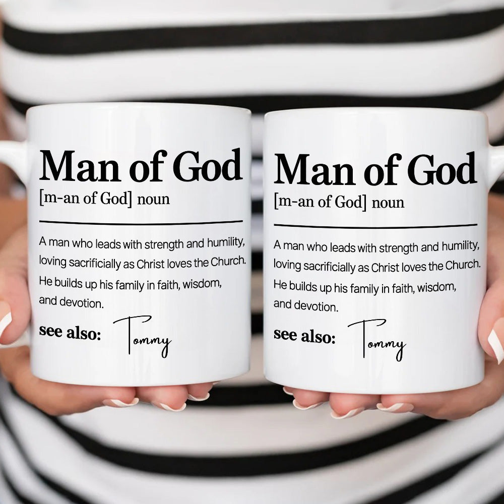 Man Of God Definition - Personalized Coffee Mug - Gift For Him-Myprintsy