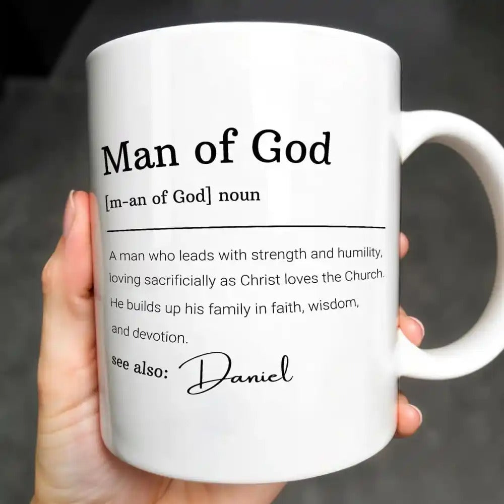 Man Of God Definition, Personalized Coffee Mug, Gift For Him-Myprintsy