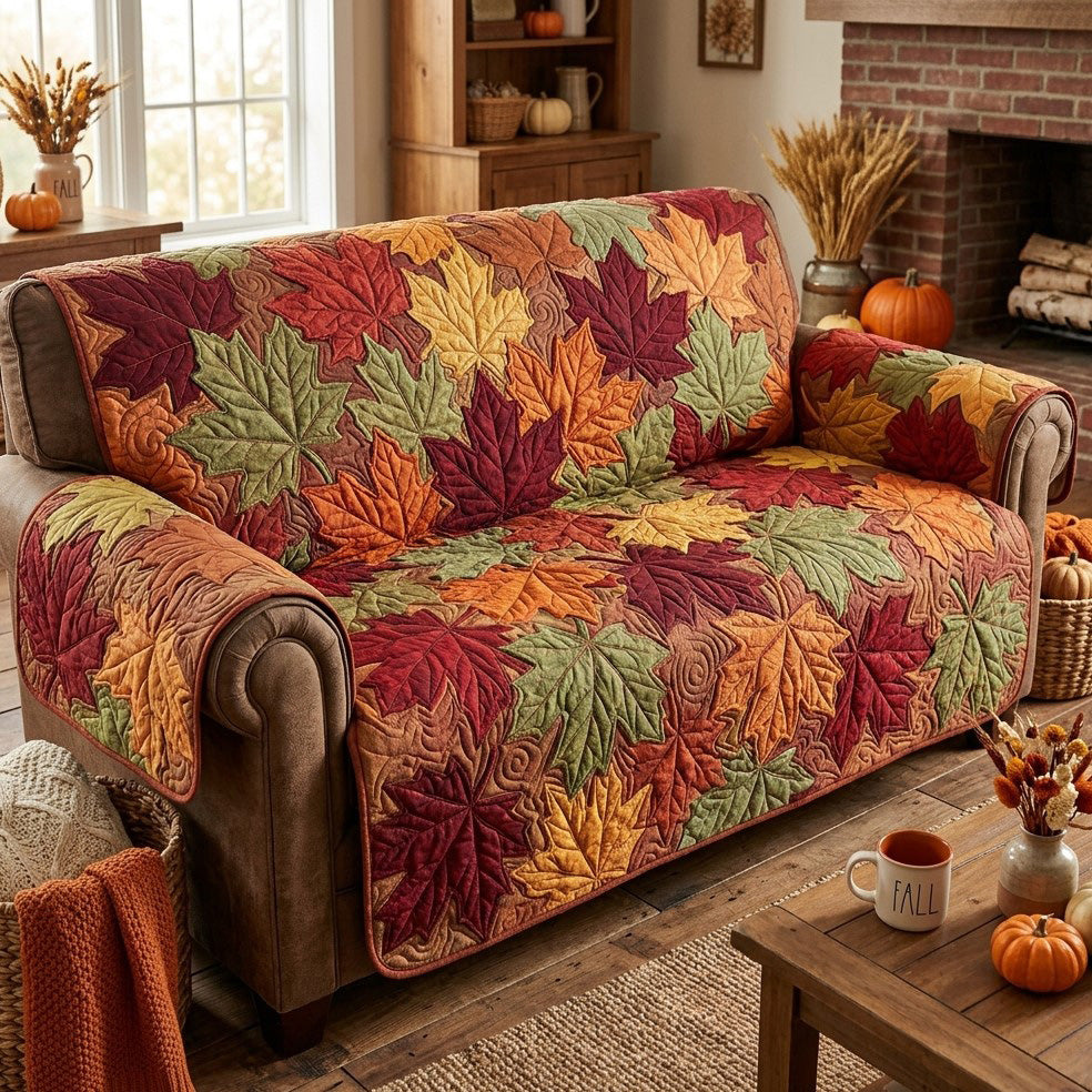 Maple Whisper Quilted Sofa Cover VTQ-Myprintsy