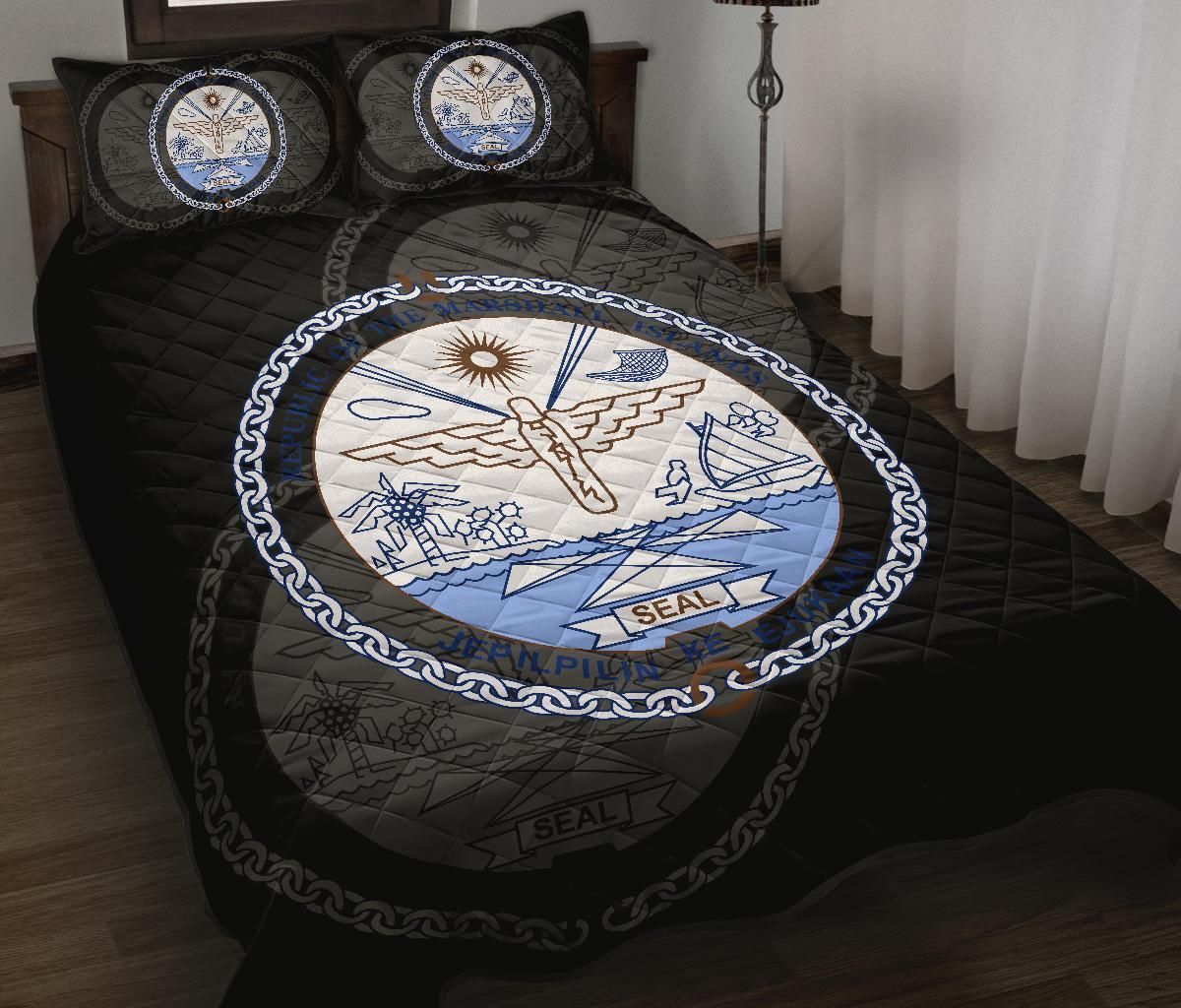 Marshall Islands Polynesian Quilt Bed Set