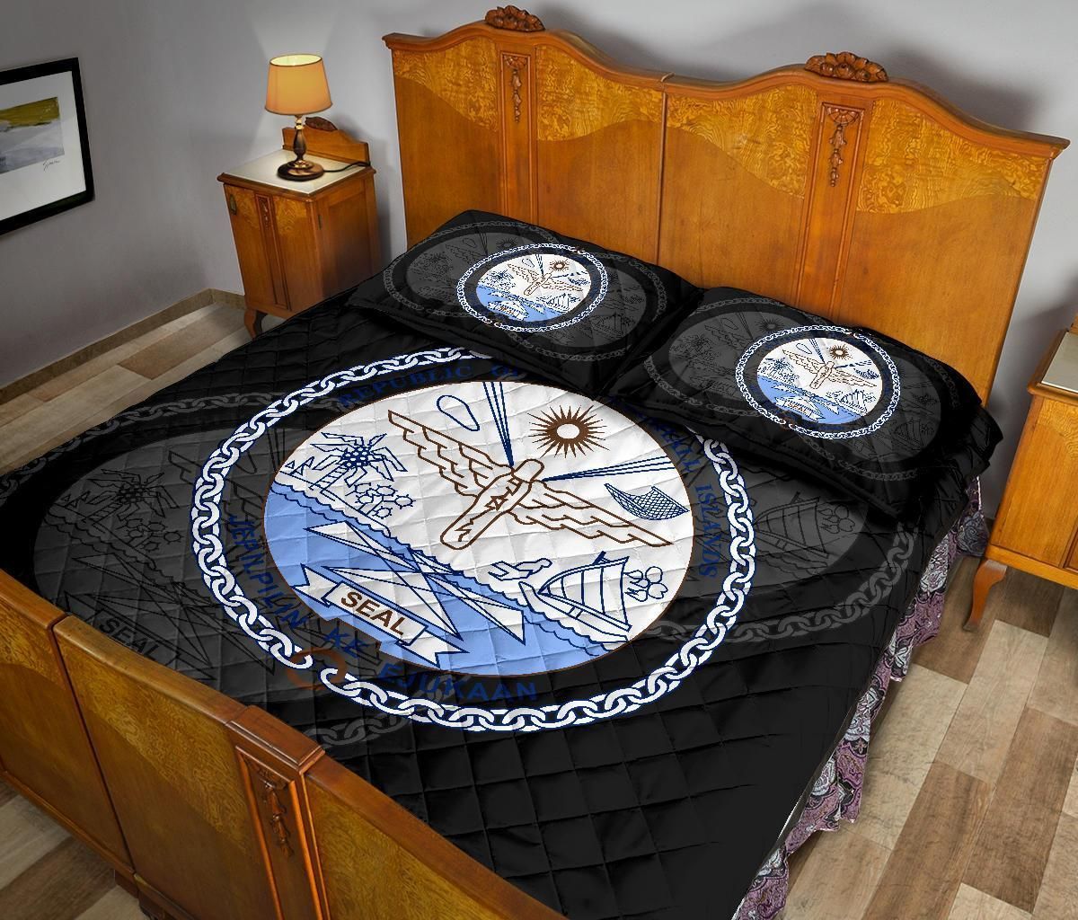 Marshall Islands Polynesian Quilt Bed Set