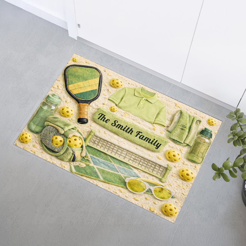 Matching Point Mint - Personalized Doormat - Gifts for Pickleball Players-Myprintsy