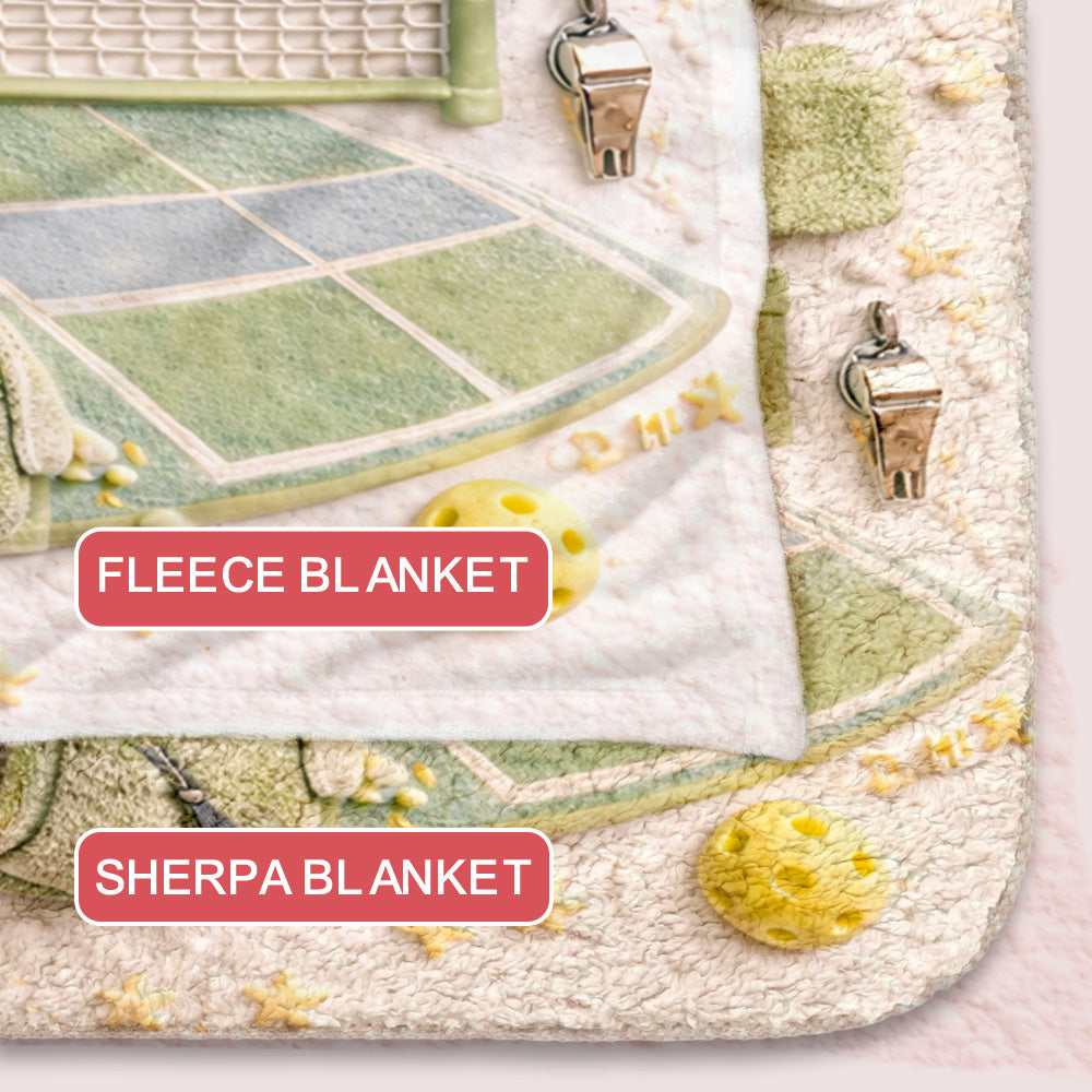 Matching Point Mint - Personalized Pickleball Blanket - Gifts for Pickleball Players-Myprintsy