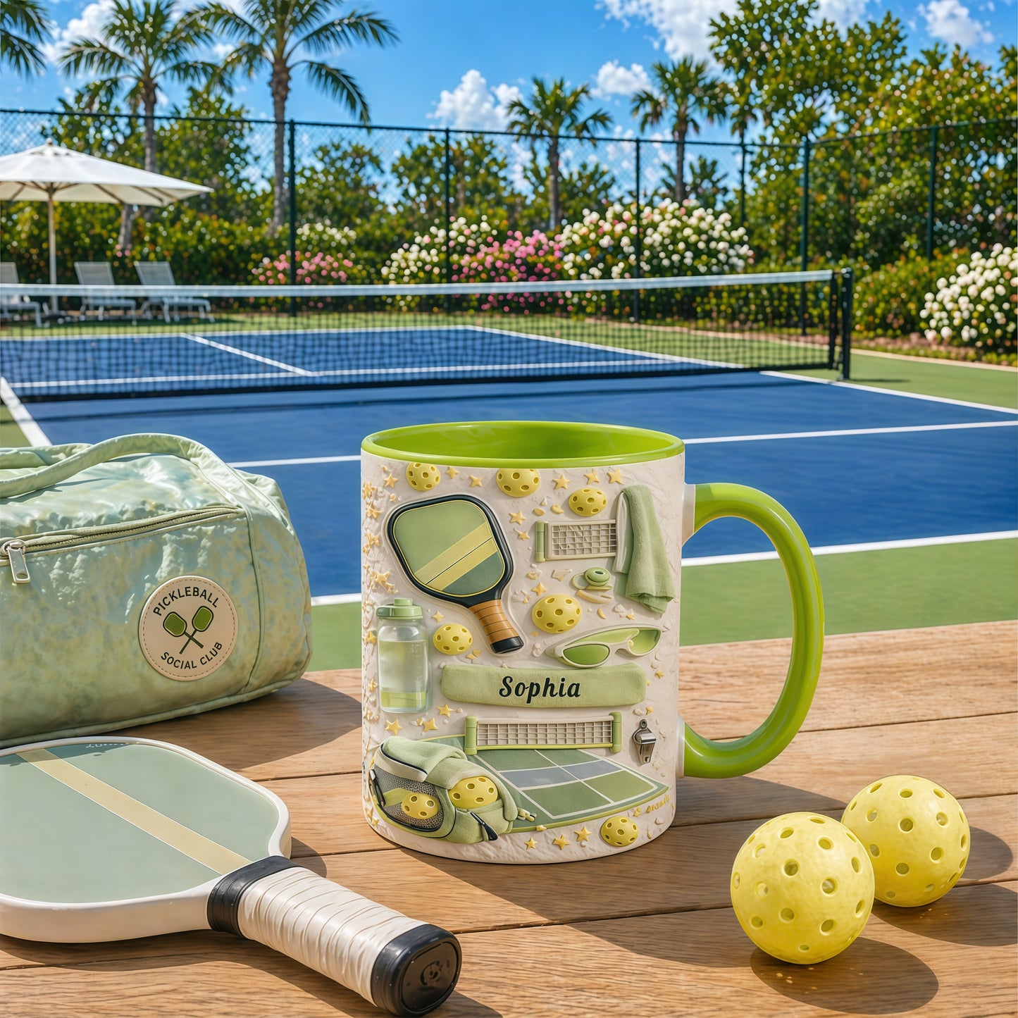 Matching Point Mint - Personalized Pickleball Mug - Gifts For Pickleball Players-Myprintsy
