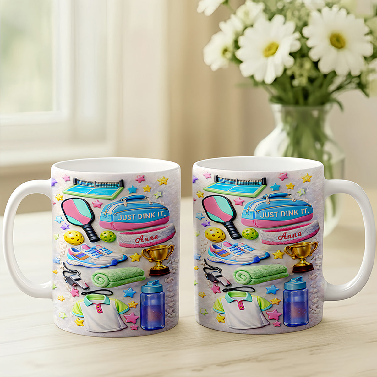 Matching Point Mint - Personalized Pickleball Mug - Gifts For Pickleball Players-Myprintsy