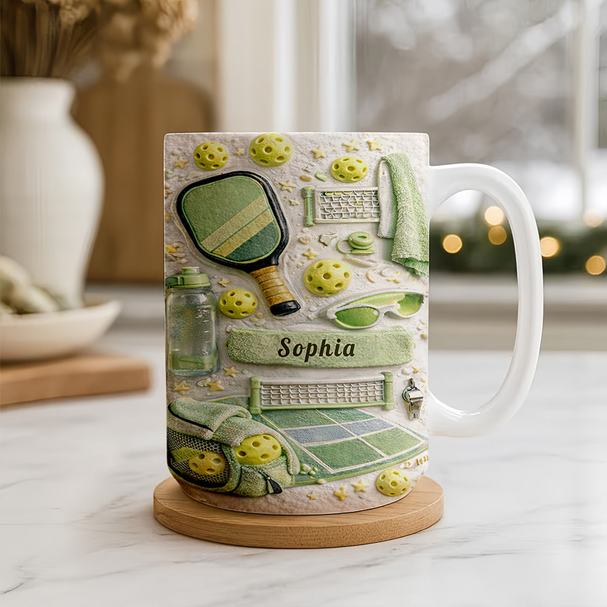 Matching Point Mint - Personalized Pickleball Mug - Gifts For Pickleball Players-Myprintsy