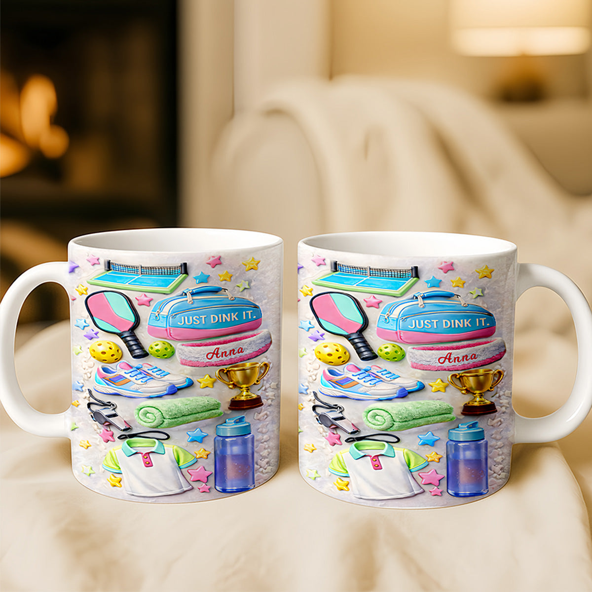 Matching Point Mint - Personalized Pickleball Mug - Gifts For Pickleball Players-Myprintsy