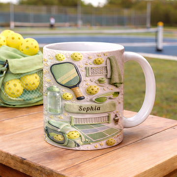 Matching Point Mint - Personalized Pickleball Mug - Gifts For Pickleball Players-Myprintsy