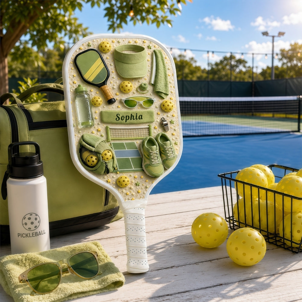 Matching Point Mint - Personalized Pickleball Paddle - Pickleball Gifts-Myprintsy