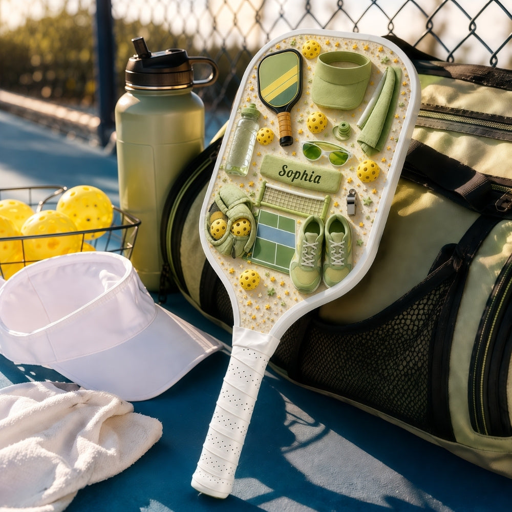 Matching Point Mint - Personalized Pickleball Paddle - Pickleball Gifts-Myprintsy