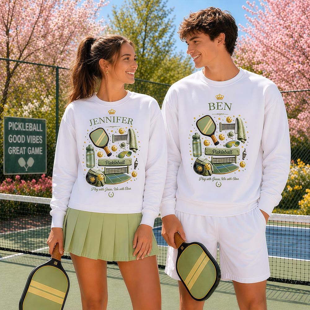 Matching Point Mint - Personalized Pickleball Shirt - Gifts For Pickleball Players-Myprintsy