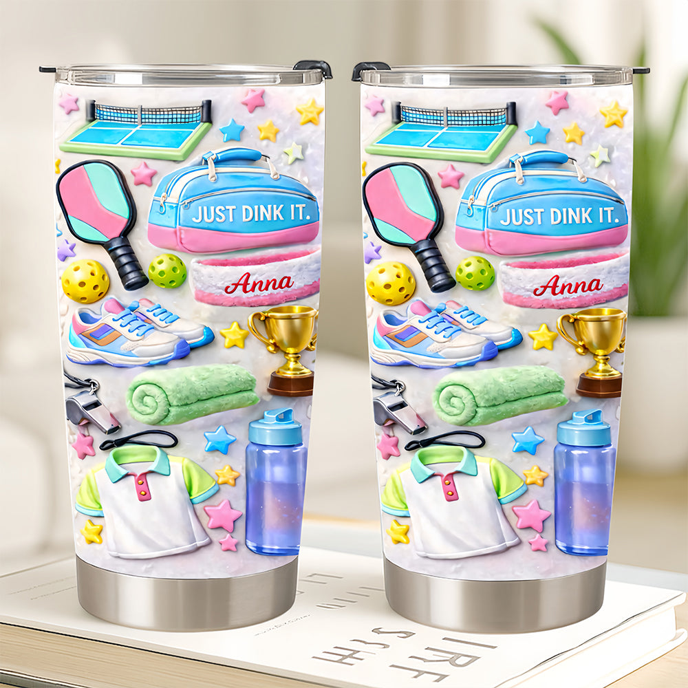 Matching Point Mint - Personalized Pickleball Tumbler Cup - Gifts for Pickleball Players-Myprintsy