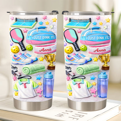 Matching Point Mint - Personalized Pickleball Tumbler Cup - Gifts for Pickleball Players-Myprintsy