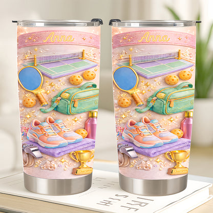 Matching Point Mint - Personalized Pickleball Tumbler Cup - Gifts for Pickleball Players-Myprintsy