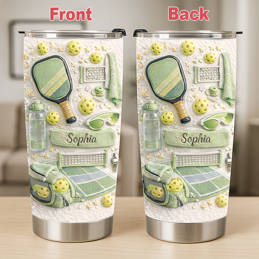 Matching Point Mint - Personalized Pickleball Tumbler Cup - Gifts for Pickleball Players-Myprintsy