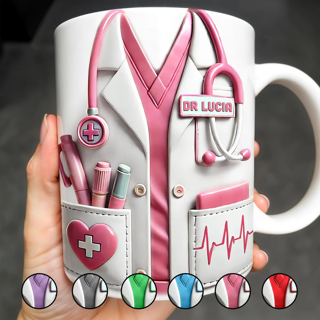 Medical Appreciation - Personalized Accent Mug - Gift For Medical Professional-Myprintsy