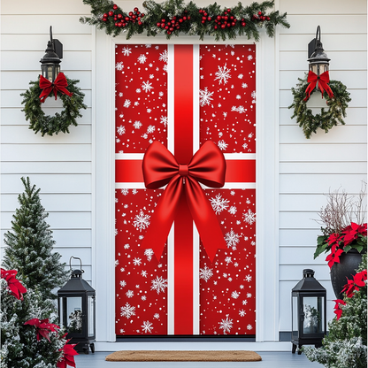 Merry Bow Quilted Door Cover VTQ-Myprintsy