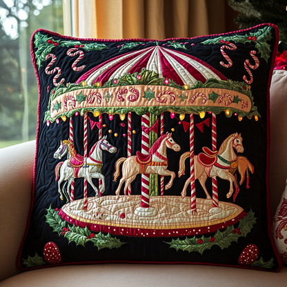 Merry Carousel Nights Quilted Pillow Case VTQ-Myprintsy