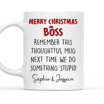 Merry Christmas Boss - Personalized Chirstmas Mug-Myprintsy