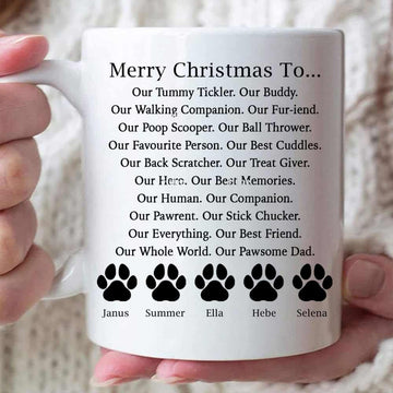 Merry Christmas To Dog Dad Personalized Mug - Custom Coffee Mug - Christmas's Gift-Myprintsy