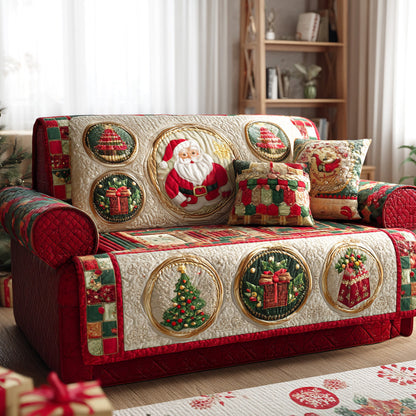 Merry Claus Quilted Sofa Cover VTQ-Myprintsy