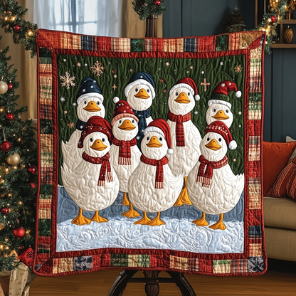 Merry Ducks Quilted Blanket VH VTQ-Myprintsy